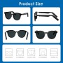 GetD Gafas Bluetooth,Open-Ear Smart Glasses, Gafas de Sol polarizadas Grandes, Bluetooth5.4 Audio Glasses, Anti-Sound Leakage,