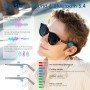 GetD Gafas Bluetooth,Open-Ear Smart Glasses, Gafas de Sol polarizadas Grandes, Bluetooth5.4 Audio Glasses, Anti-Sound Leakage,