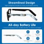 GetD Gafas Bluetooth,Open-Ear Smart Glasses, Gafas de Sol polarizadas Grandes, Bluetooth5.4 Audio Glasses, Anti-Sound Leakage,