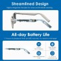 GetD Gafas Bluetooth,Open-Ear Smart Glasses, Gafas de Sol polarizadas Grandes, Bluetooth5.4 Audio Glasses, Anti-Sound Leakage,
