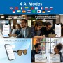 GetD Gafas Bluetooth,Open-Ear Smart Glasses, Gafas de Sol polarizadas Grandes, Bluetooth5.4 Audio Glasses, Anti-Sound Leakage,