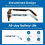 GetD Gafas Bluetooth,Open-Ear Smart Glasses, Gafas de Sol polarizadas Grandes, Bluetooth5.4 Audio Glasses, Anti-Sound Leakage,