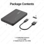 JEYI Caja de disco duro externo de 2,5 pulgadas tipo C 3,1 a SATA III 