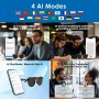 GetD Gafas Bluetooth,Open-Ear Smart Glasses, Gafas de Sol polarizadas Grandes, Bluetooth5.4 Audio Glasses, Anti-Sound Leakage,