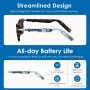 GetD Gafas Bluetooth,Open-Ear Smart Glasses, Gafas de Sol polarizadas Grandes, Bluetooth5.4 Audio Glasses, Anti-Sound Leakage,