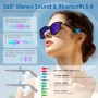 GetD Gafas Bluetooth,Open-Ear Smart Glasses, Gafas de Sol polarizadas Grandes, Bluetooth5.4 Audio Glasses, Anti-Sound Leakage,