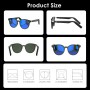 GetD Gafas Bluetooth,Open-Ear Smart Glasses, Gafas de Sol polarizadas Grandes, Bluetooth5.4 Audio Glasses, Anti-Sound Leakage,