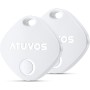 ATUVOS Air Tag Smart Tracker 4 Pack Negro, Buscador de Objetos Bluetooth Funciona con Buscar Apple (Sólo iOS, Android no