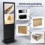 JASZDOT 43 Pulgadas señalización Digital Publicidad Monitor, Pantalla táctil de Publicidad con reproducción automática,