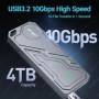 JEYI M.2 2280 NVMe SSD carcasa RTL9210 Chip compatible con USB 3,2 10G