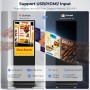 JASZDOT 43 Pulgadas señalización Digital Publicidad Monitor, Pantalla táctil de Publicidad con reproducción automática,