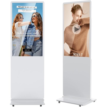 JASZDOT 43 Pulgadas señalización Digital Publicidad Monitor, Pantalla táctil de Publicidad con reproducción automática,