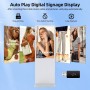 JASZDOT 43 Pulgadas señalización Digital Publicidad Monitor, Pantalla táctil de Publicidad con reproducción automática,
