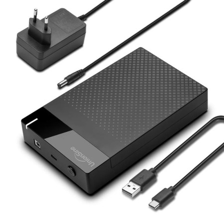UnionSine-funda HDD de 3,5 pulgadas, adaptador SATA a USB 3,1 tipo C, 