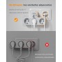 TESSAN Ladron Enchufes Plano con USB C, 6 en 1 Ladrón Enchufes Multiples USB, Triple Cargador Multiple 3600W, Regleta Pared para