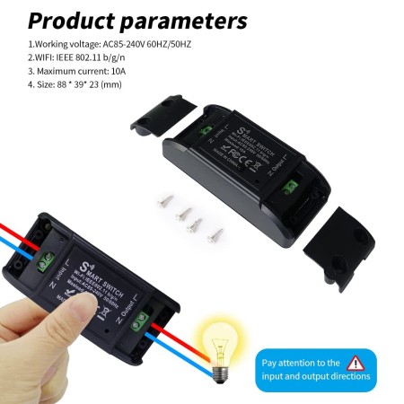 proAMEDEN Interruptor inteligente con WiFi, 220 V, Smart Switch WiFi, app Tuya/Smart Life, compatible con Alexa y Google Home
