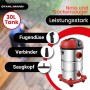 STAHLMANN VAC3300 - Aspiradora industrial en seco (depósito de 30 L, enchufe integrado, potente 3300 W, con y sin bolsa, función
