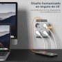 TESSAN Ladron Enchufes Plano con USB C, Enchufe Multiple 4 Schuko con 3 USB, Cargador Multiple 4000W, 7 en 1 Ladron con