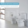 Gala Smart New– Asiento Fijo para el Inodoro, Incluye Kit de Fijación y Bisagras de Acero Inoxidable, Color Blanco, Medidas 37 x