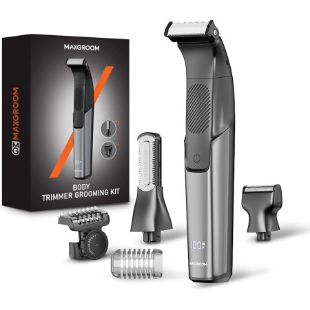 MAXGROOM Afeitadora Corporal Masculina 3 en 1, Depiladora Corporal Hombre con Peine Ajustable para Cuerpo y Zona Intima, en Seco