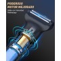Afeitadora Corporal Masculina,3 en 1 Depiladora Corporal Hombre,Cortapelos Nariz Base de Recarga USB,Maquina Depilar Hombre para
