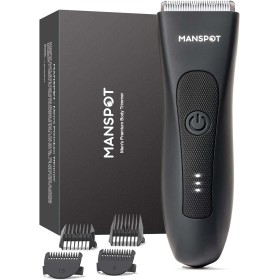 MANSPOT Afeitadora Corporal Masculina, Depiladora Corporal Hombre con Cuchilla de Cerámica Desmontable, IPX7 Resistente al Agua,