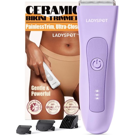 MANSPOT Afeitadora Corporal Masculina, Depiladora Corporal Hombre con Cuchilla de Cerámica Desmontable, IPX7 Resistente al Agua,