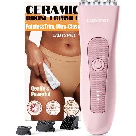 MANSPOT Afeitadora Corporal Masculina, Depiladora Corporal Hombre con Cuchilla de Cerámica Desmontable, IPX7 Resistente al Agua,