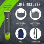 Veet Total Pro, Recortadora para partes íntimas, Maquina de Afeitar Hombre Resistente al agua, con cargador USB, adecuado para