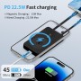 Bwaliffury Power Bank 10000mAh, 22.5W PD Magnético Bateria Externa Carga Rápida, Inalámbrico Cargador Bateria Portátil Power