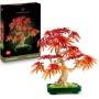 LEGO Botanical Bonsái de Arce Rojo Japonés - Planta Artificial con Hojas Rojas y Naranjas en Maceta - Maqueta para Construir