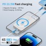Bwaliffury Power Bank 10000mAh, 22.5W PD Magnético Bateria Externa Carga Rápida, Inalámbrico Cargador Bateria Portátil Power