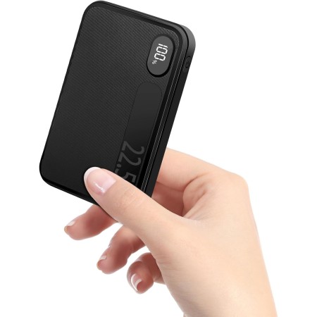 Power Bank 10000mAh, 22.5W Bateria Externa Carga Rapida PD3.0 QC3.0, Bateria Portatil Mini Powerbank USB C Input & Output,