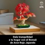 LEGO Botanical Bonsái de Arce Rojo Japonés - Planta Artificial con Hojas Rojas y Naranjas en Maceta - Maqueta para Construir