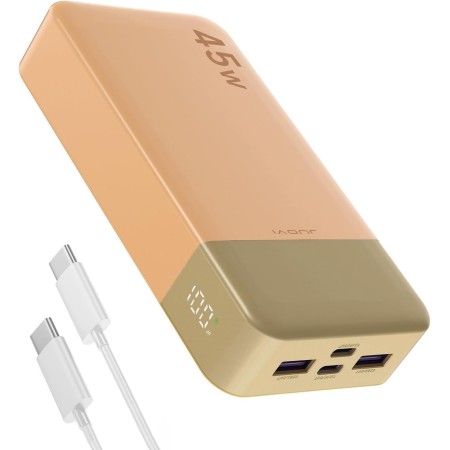 JUOVI Banco de energía portátil J2621, batería de 20000 mAh, Carga rápida de 45 W, Compatible con Switch, MacBook, Tablet, DELL,