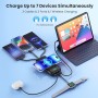 Bateria Externa Inalámbrico 26800mAh con 3 Cables, 7 en 1 Wireless Power Bank Carga Rápida 25W PD3.0+QC4.0, 6 Puertos Powerbank