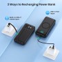 Bateria Externa Inalámbrico 26800mAh con 3 Cables, 7 en 1 Wireless Power Bank Carga Rápida 25W PD3.0+QC4.0, 6 Puertos Powerbank