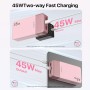 JUOVI Banco de energía portátil J2621, batería de 20000 mAh, Carga rápida de 45 W, Compatible con Switch, MacBook, Tablet, DELL,