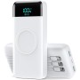 Bateria Externa Inalámbrico 26800mAh con 3 Cables, 7 en 1 Wireless Power Bank Carga Rápida 25W PD3.0+QC4.0, 6 Puertos Powerbank