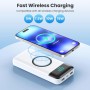 Bateria Externa Inalámbrico 26800mAh con 3 Cables, 7 en 1 Wireless Power Bank Carga Rápida 25W PD3.0+QC4.0, 6 Puertos Powerbank