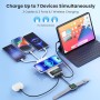 Bateria Externa Inalámbrico 26800mAh con 3 Cables, 7 en 1 Wireless Power Bank Carga Rápida 25W PD3.0+QC4.0, 6 Puertos Powerbank