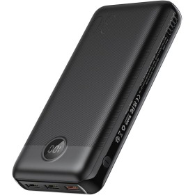 VEGER Power Bank,30000mAh Bateria Externa con Pantalla LED Bateria Portatil USB C Carga rapida PD 20W QC 3.0 con 2 Entradas y 4