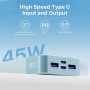 JUOVI Banco de energía portátil J2621, batería de 20000 mAh, Carga rápida de 45 W, Compatible con Switch, MacBook, Tablet, DELL,