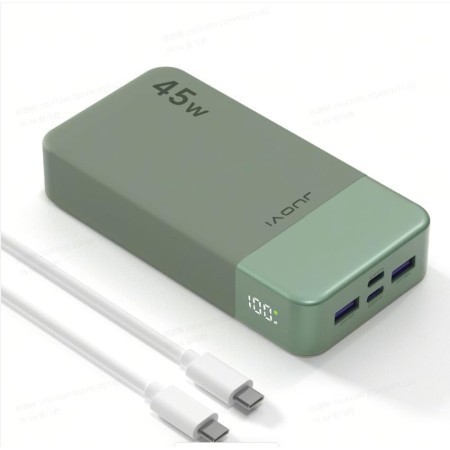 JUOVI Banco de energía portátil J2621, batería de 20000 mAh, Carga rápida de 45 W, Compatible con Switch, MacBook, Tablet, DELL,