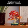 LEGO Botanical Bonsái de Arce Rojo Japonés - Planta Artificial con Hojas Rojas y Naranjas en Maceta - Maqueta para Construir