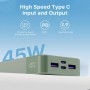 JUOVI Banco de energía portátil J2621, batería de 20000 mAh, Carga rápida de 45 W, Compatible con Switch, MacBook, Tablet, DELL,