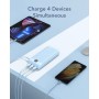 VEGER Power Bank,30000mAh Bateria Externa con Pantalla LED Bateria Portatil USB C Carga rapida PD 20W QC 3.0 con 2 Entradas y 4