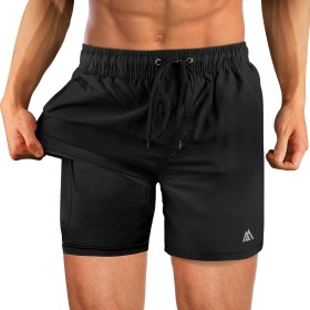 flintronic Traje de Baño Hombre, Bañador Hombre Pantalones, Pantalones Cortos de Natación Secado Rápido, Shorts de Baño con