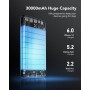 VRURC Bateria Externa 30000mAh, USB C Power Bank Carga Rapida, 22.5W PD3.0 & QC3.0 USB C Cargador Portatil compacta con 3