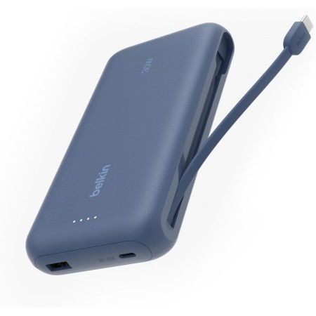 Belkin BoostCharge Batería Externa 20K, Carga rápida y Cable Integrado (PD 30 W), Power Bank, Cargador portátil USB-C Power